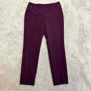 Laura Petites purple slim fit ankle pants stretchy 4 classy career professional